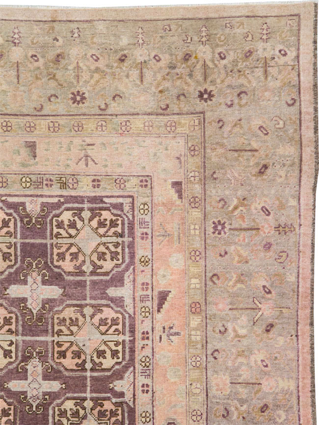 Antique East Turkestan Khotan Room Size Carpet, No.20211 - Galerie Shabab