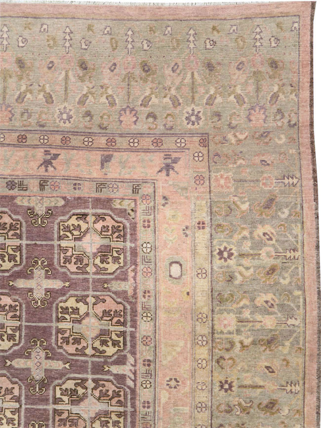 Antique East Turkestan Khotan Room Size Carpet, No.20211 - Galerie Shabab