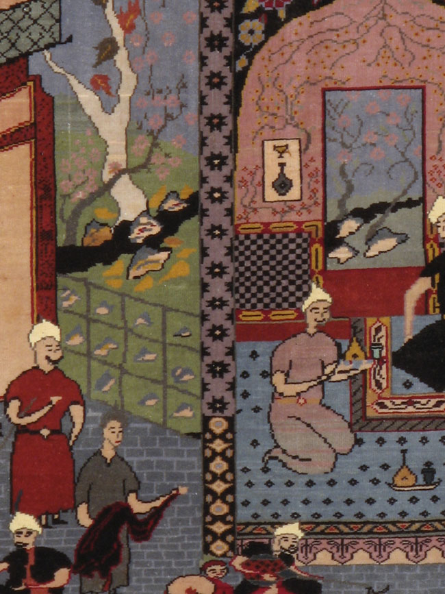 Vintage Afghan Baluch Pictorial Rug, No.20213 - Galerie Shabab