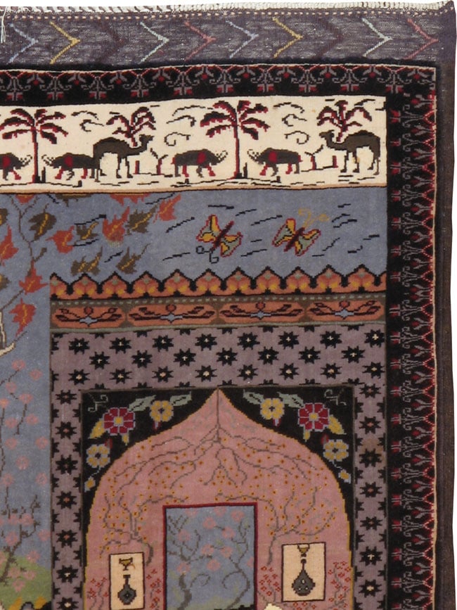 Vintage Afghan Baluch Pictorial Rug, No.20213 - Galerie Shabab