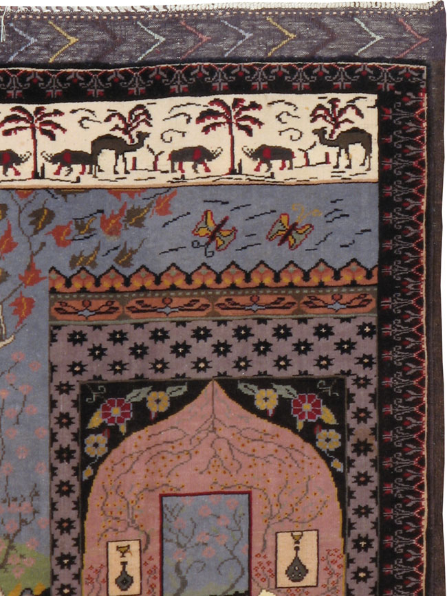 Vintage Afghan Baluch Pictorial Rug, No.20213 - Galerie Shabab