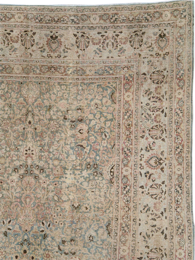 Antique Persian Mashad Large Room Size Carpet, No.20217 - Galerie Shabab