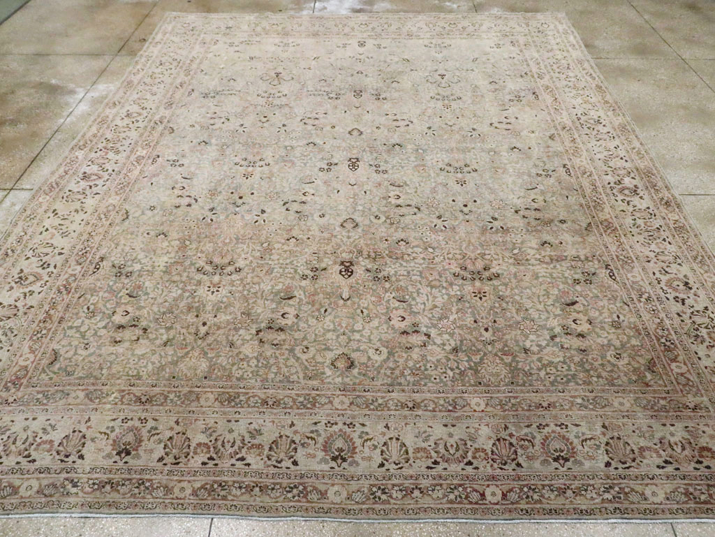 Antique Persian Mashad Large Room Size Carpet, No.20217 - Galerie Shabab