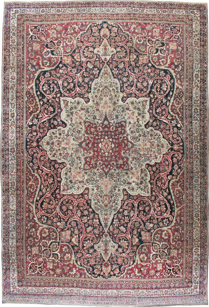 Antique Lavar Kerman Carpet, No.20226 - Galerie Shabab