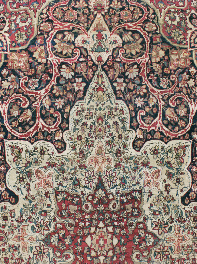 Antique Lavar Kerman Carpet, No.20226 - Galerie Shabab