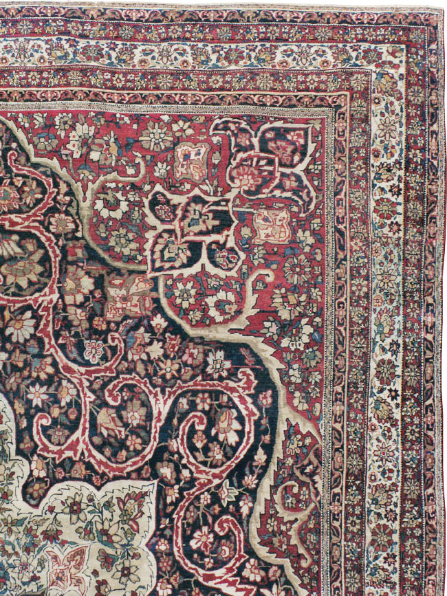 Antique Lavar Kerman Carpet, No.20226 - Galerie Shabab