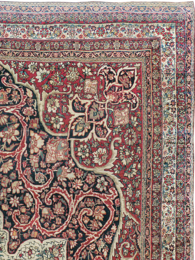 Antique Lavar Kerman Carpet, No.20226 - Galerie Shabab