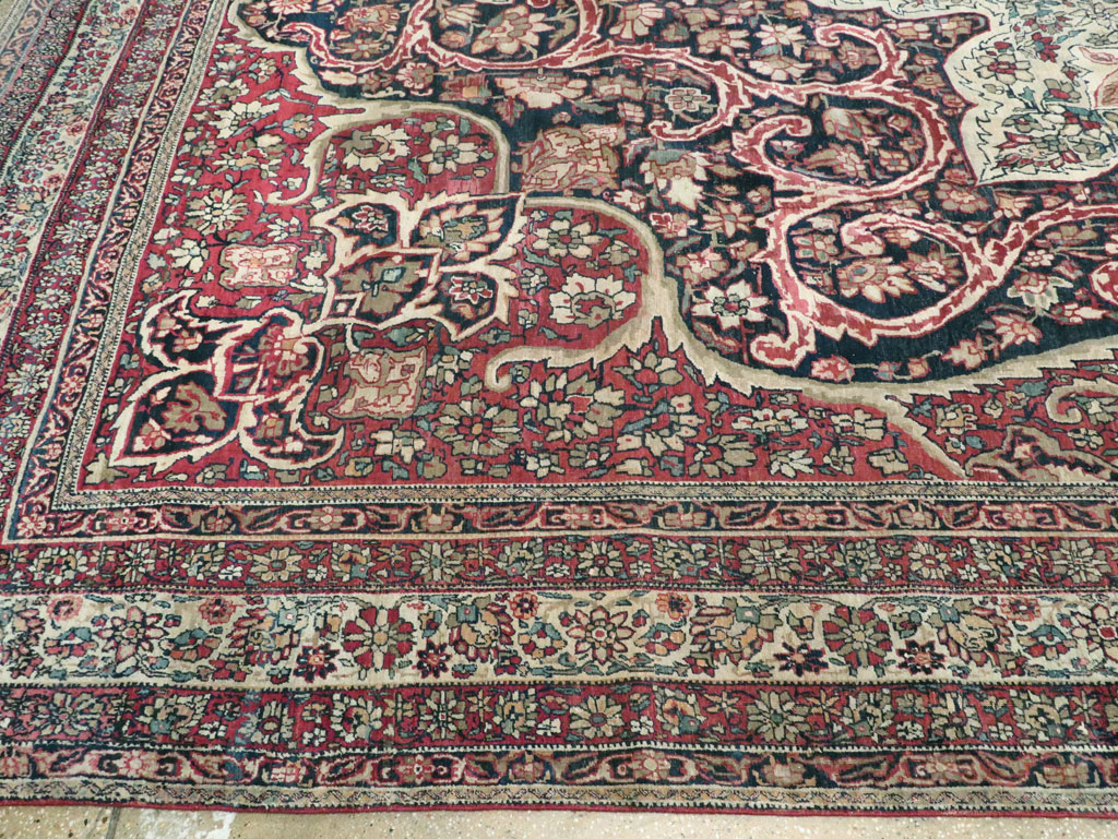 Antique Lavar Kerman Carpet, No.20226 - Galerie Shabab