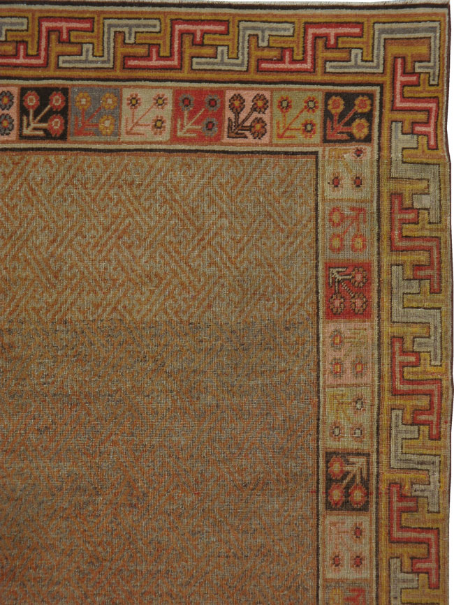 Antique Khotan Square Rug, No.20264 - Galerie Shabab