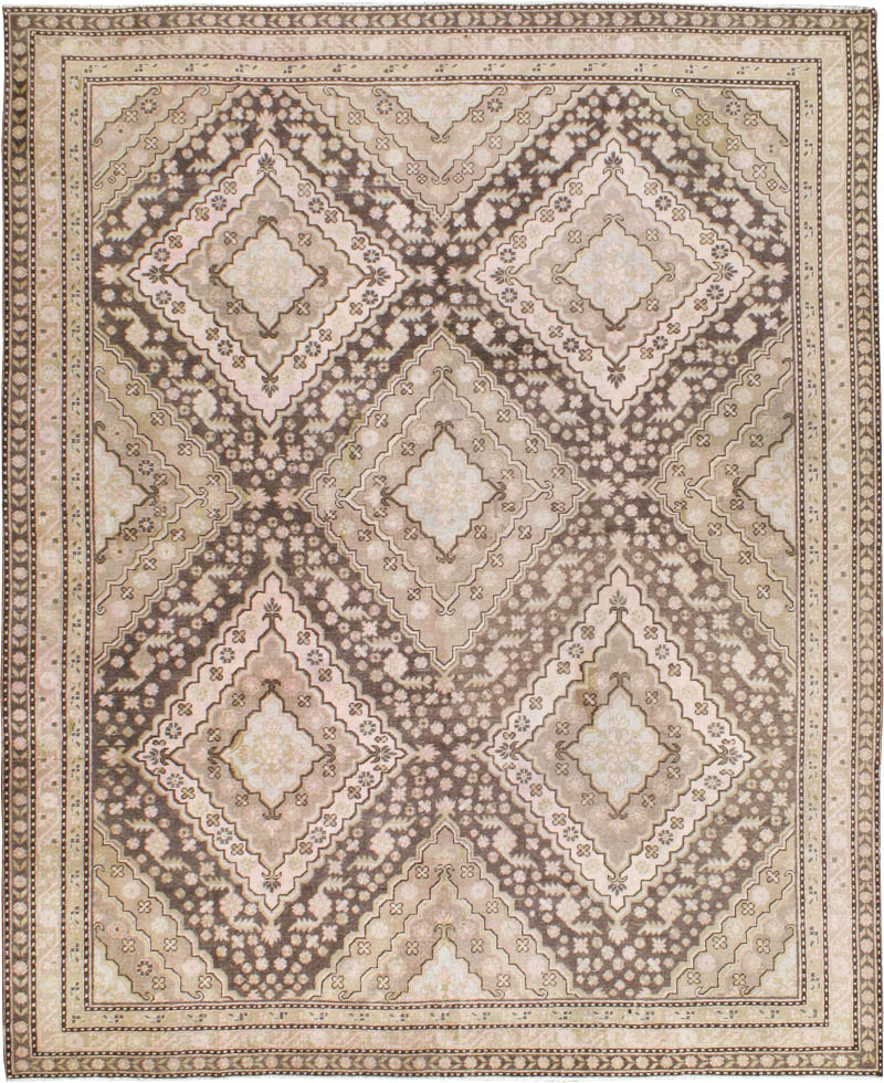 Antique East Turkestan Khotan Square Carpet, No.20278 - Galerie Shabab
