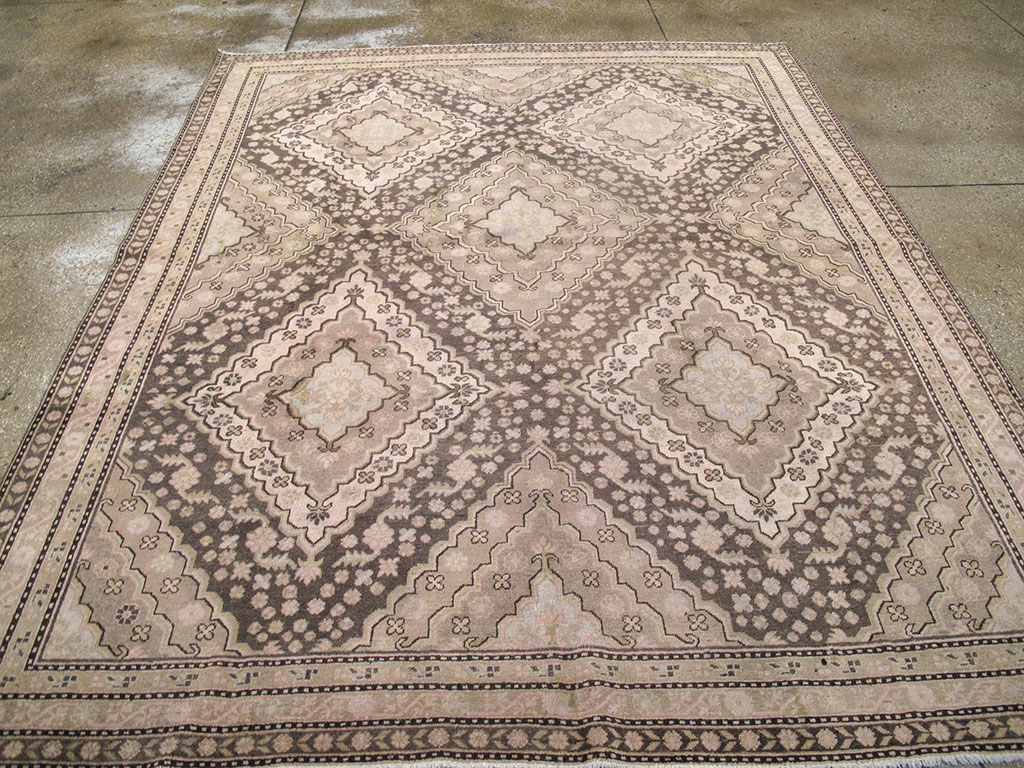 Antique East Turkestan Khotan Square Carpet, No.20278 - Galerie Shabab