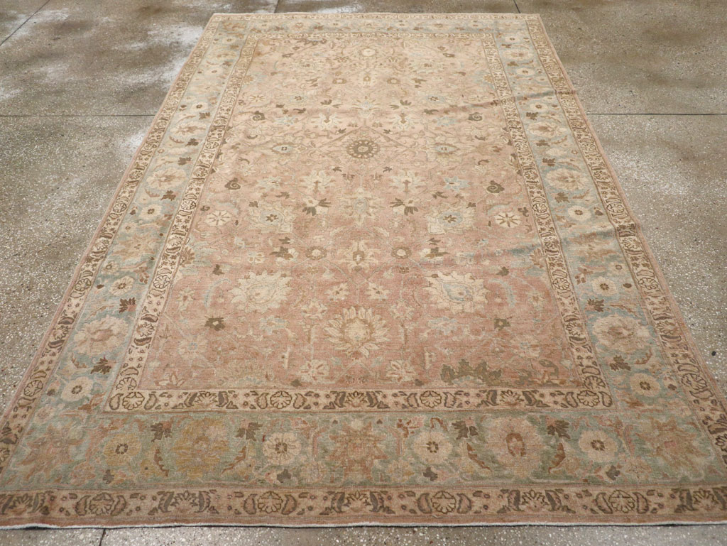 Antique Persian Tabriz Accent Carpet, No.20290 - Galerie Shabab