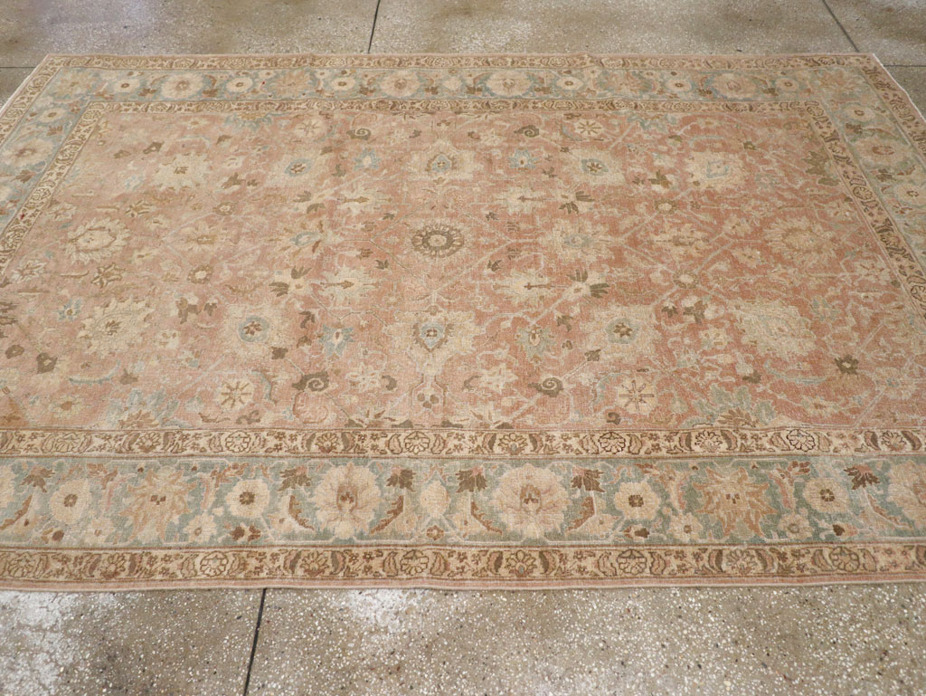 Antique Persian Tabriz Accent Carpet, No.20290 - Galerie Shabab