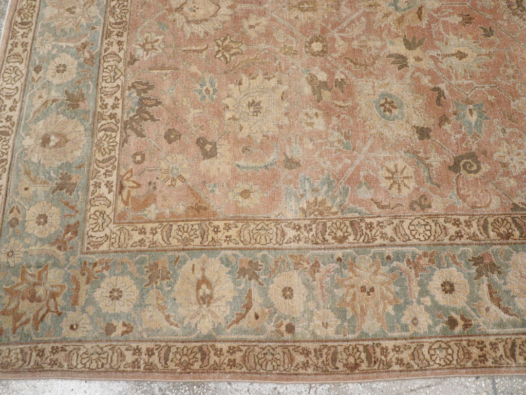 Antique Persian Tabriz Accent Carpet, No.20290 - Galerie Shabab