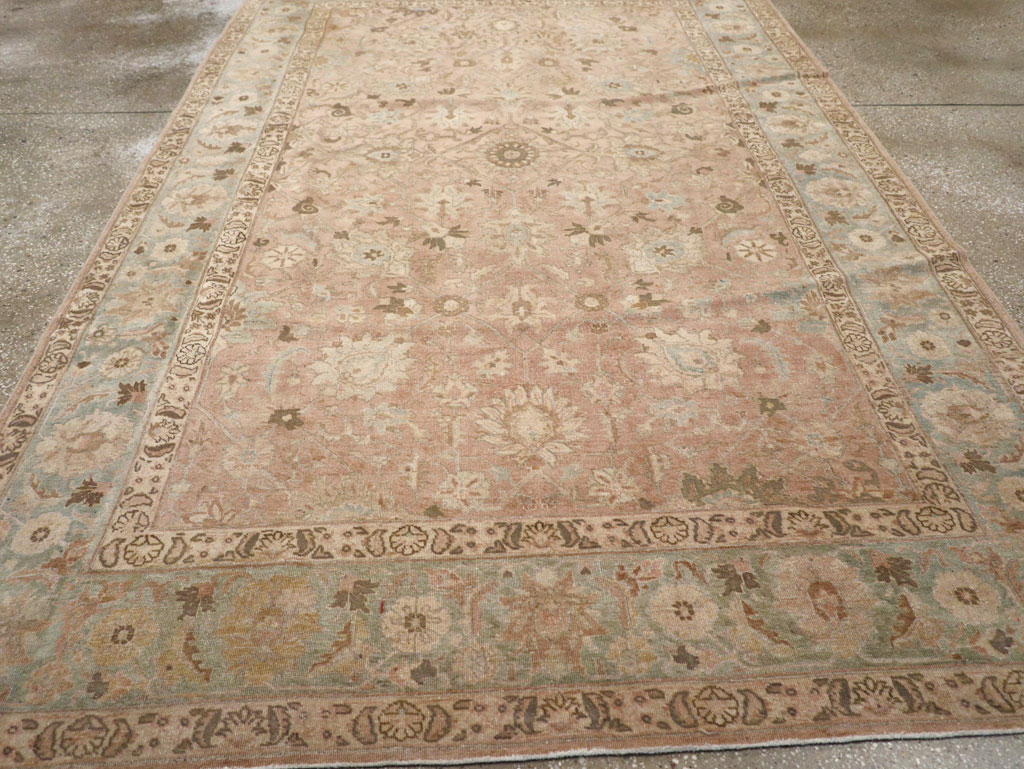 Antique Persian Tabriz Accent Carpet, No.20290 - Galerie Shabab