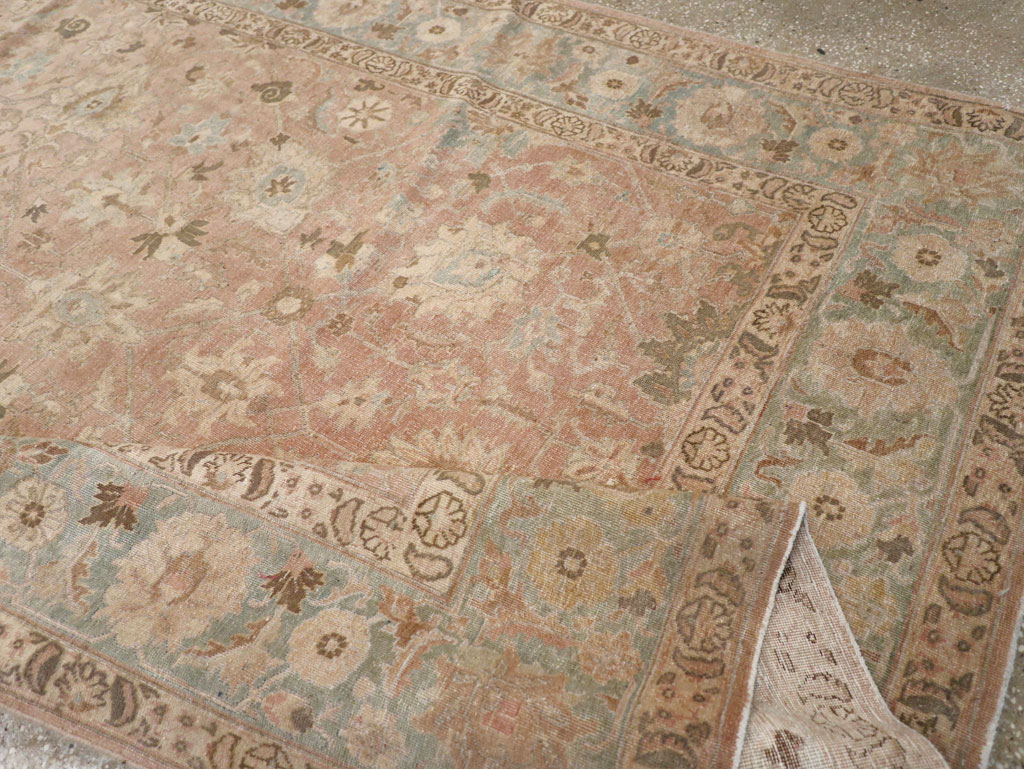 Antique Persian Tabriz Accent Carpet, No.20290 - Galerie Shabab
