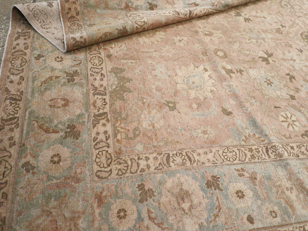 Antique Persian Tabriz Accent Carpet, No.20290 - Galerie Shabab