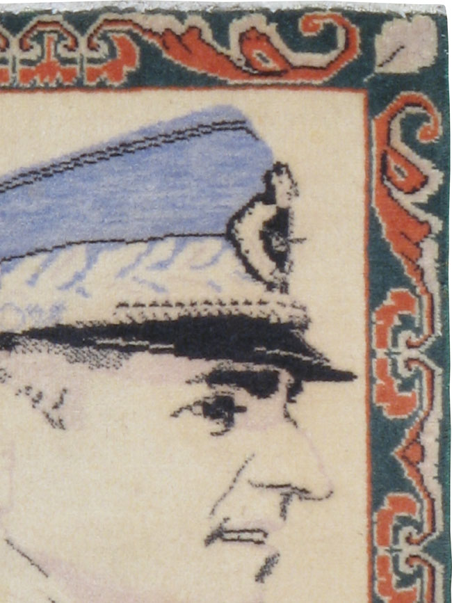 Vintage Persian Tabriz Pictorial  Rug, No.20311 - Galerie Shabab