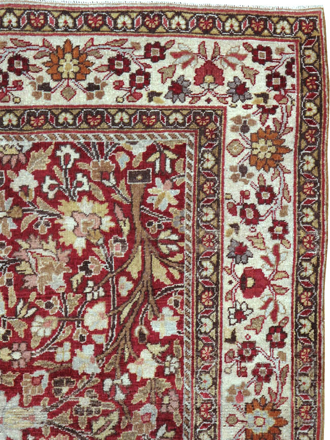Vintage Persian Mashad Square Carpet, No.20328 - Galerie Shabab