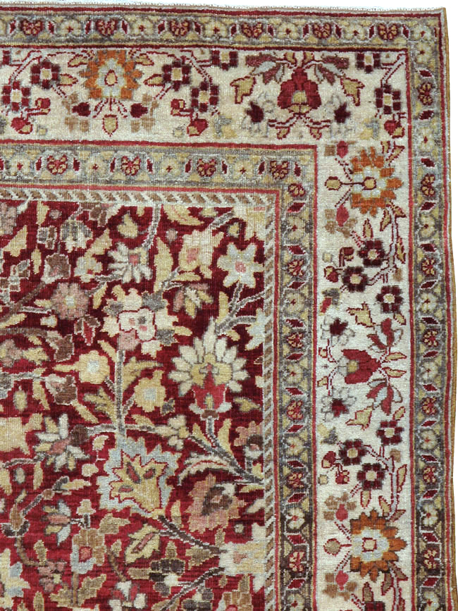 Vintage Persian Mashad Square Carpet, No.20328 - Galerie Shabab
