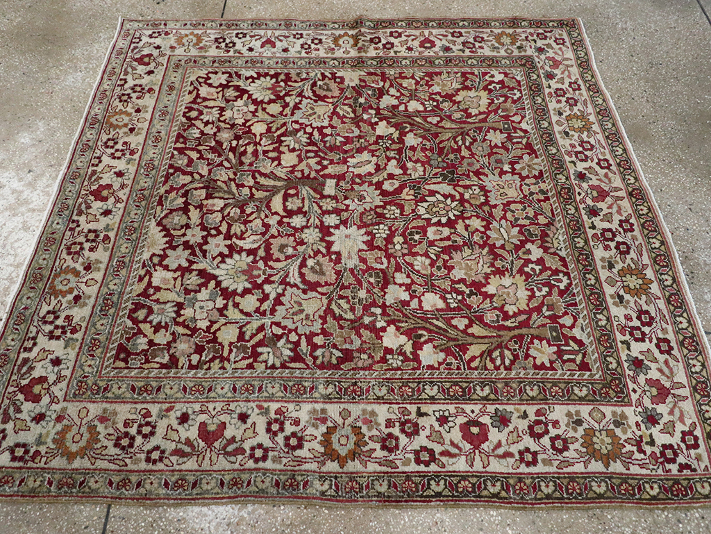 Vintage Persian Mashad Square Carpet, No.20328 - Galerie Shabab