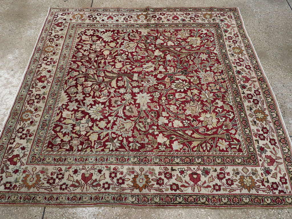 Vintage Persian Mashad Square Carpet, No.20328 - Galerie Shabab