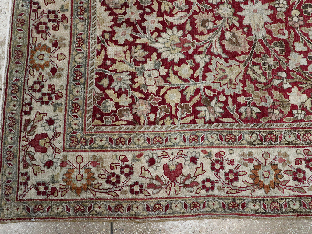 Vintage Persian Mashad Square Carpet, No.20328 - Galerie Shabab