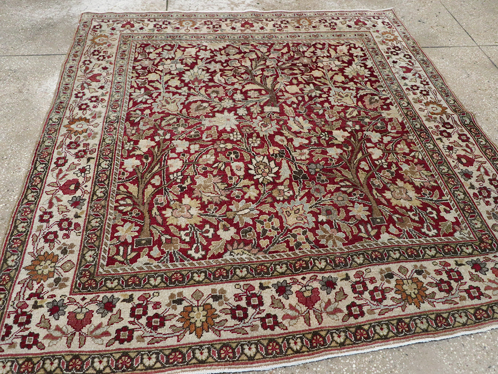 Vintage Persian Mashad Square Carpet, No.20328 - Galerie Shabab