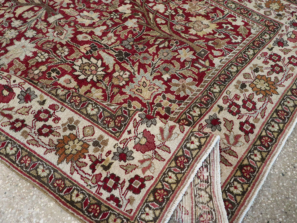 Vintage Persian Mashad Square Carpet, No.20328 - Galerie Shabab