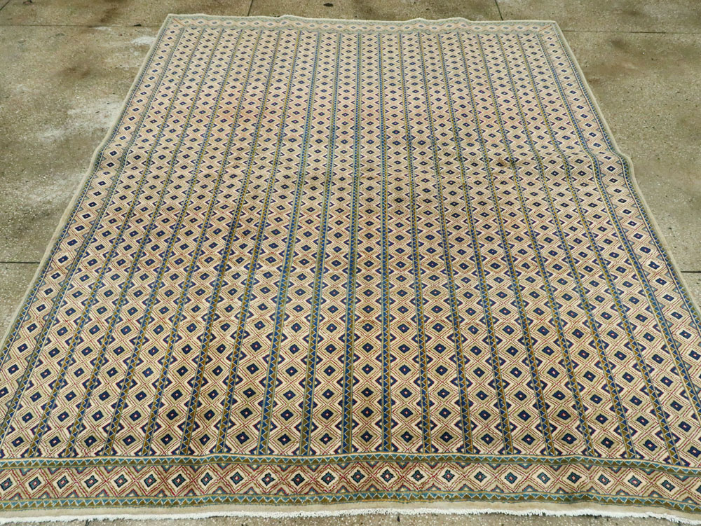 Vintage Persian Kashan Modernist Carpet, No.20334 - Galerie Shabab