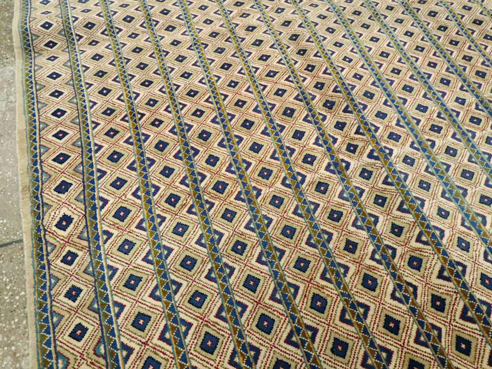 Vintage Persian Kashan Modernist Carpet, No.20334 - Galerie Shabab