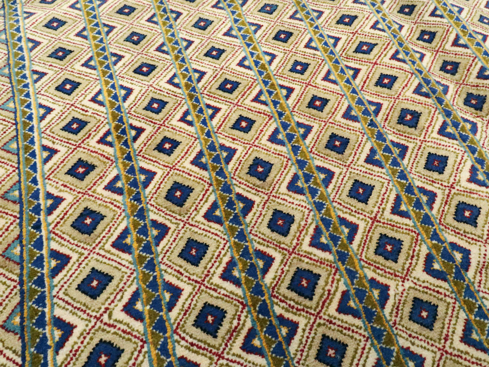 Vintage Persian Kashan Modernist Carpet, No.20334 - Galerie Shabab