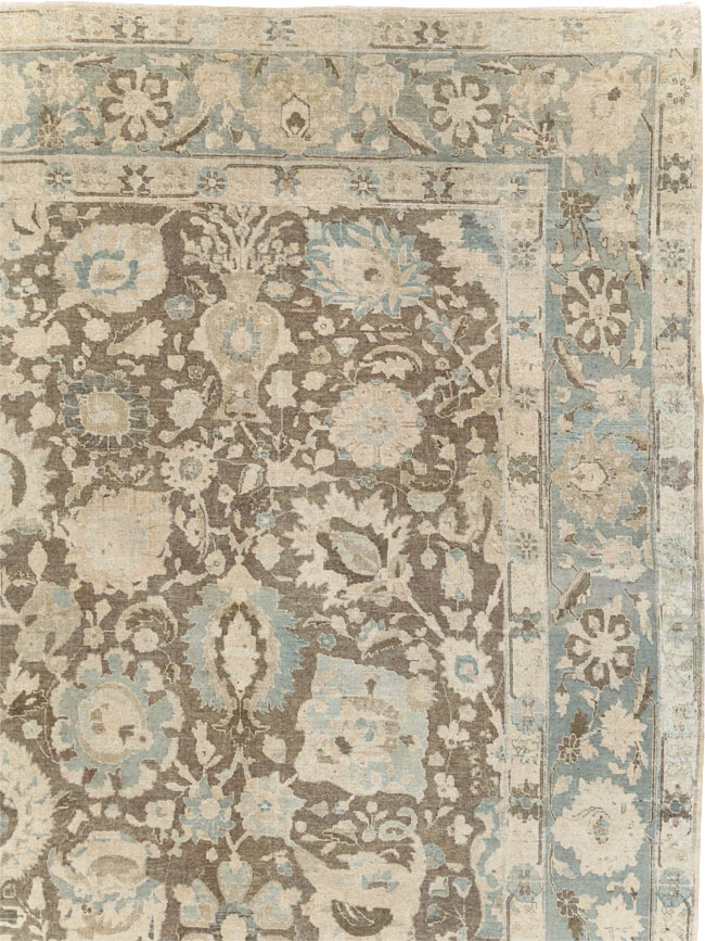 Antique Persian Tabriz Large Room Size Carpet, No.20335 - Galerie Shabab