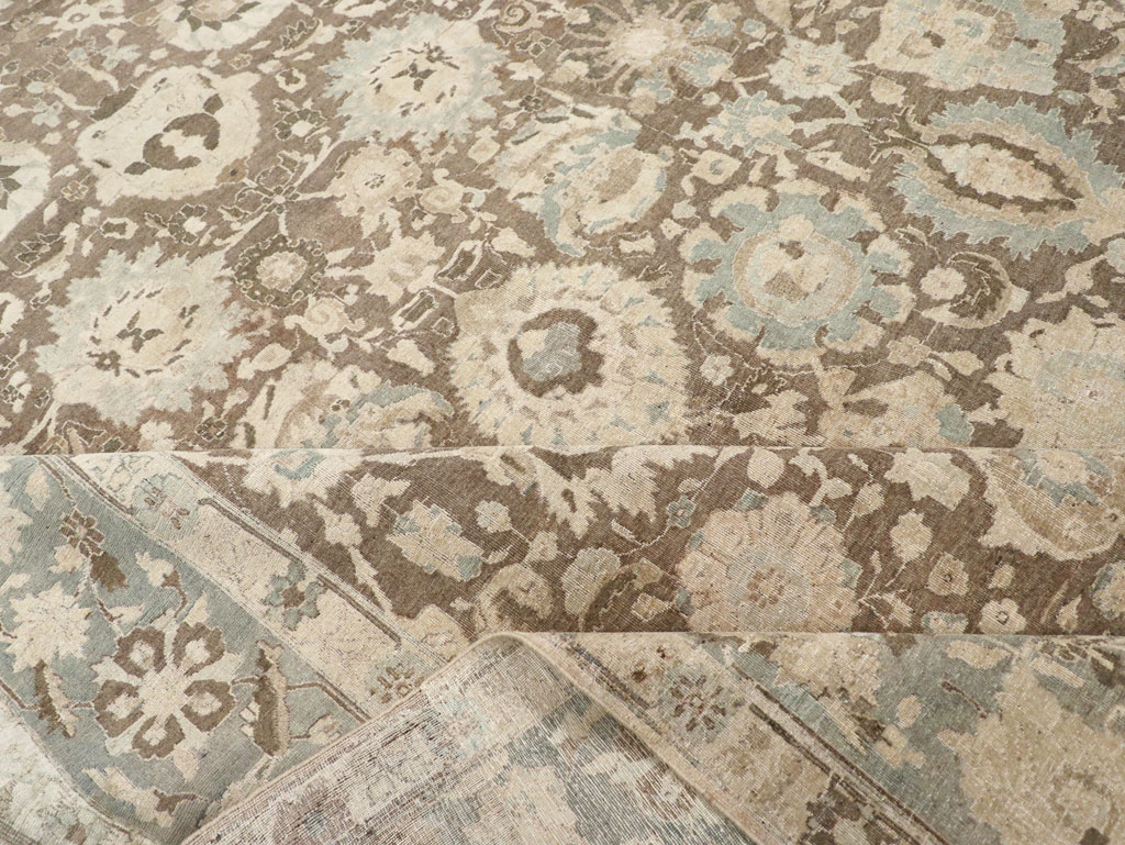 Antique Persian Tabriz Large Room Size Carpet, No.20335 - Galerie Shabab