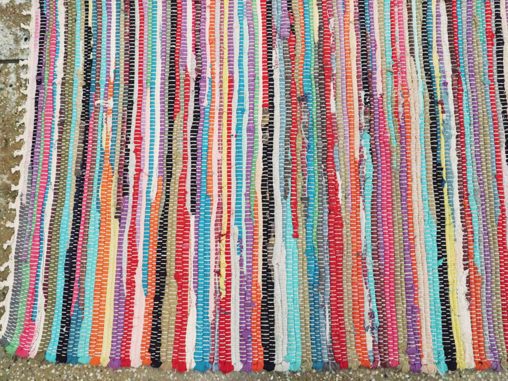Vintage American Rag Rug, No.20340 - Galerie Shabab
