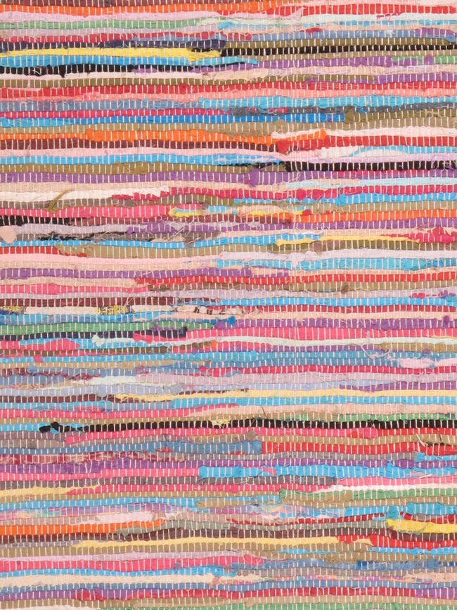 Vintage American Rag Rug, No.20340 - Galerie Shabab