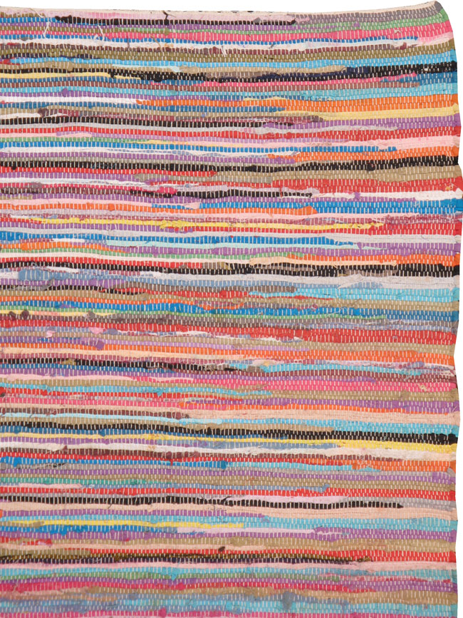 Vintage American Rag Rug, No.20340 - Galerie Shabab