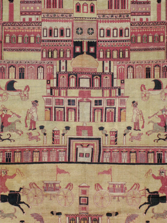 Antique Persian Dorokhsh Pictorial Carpet, No.20362 - Galerie Shabab