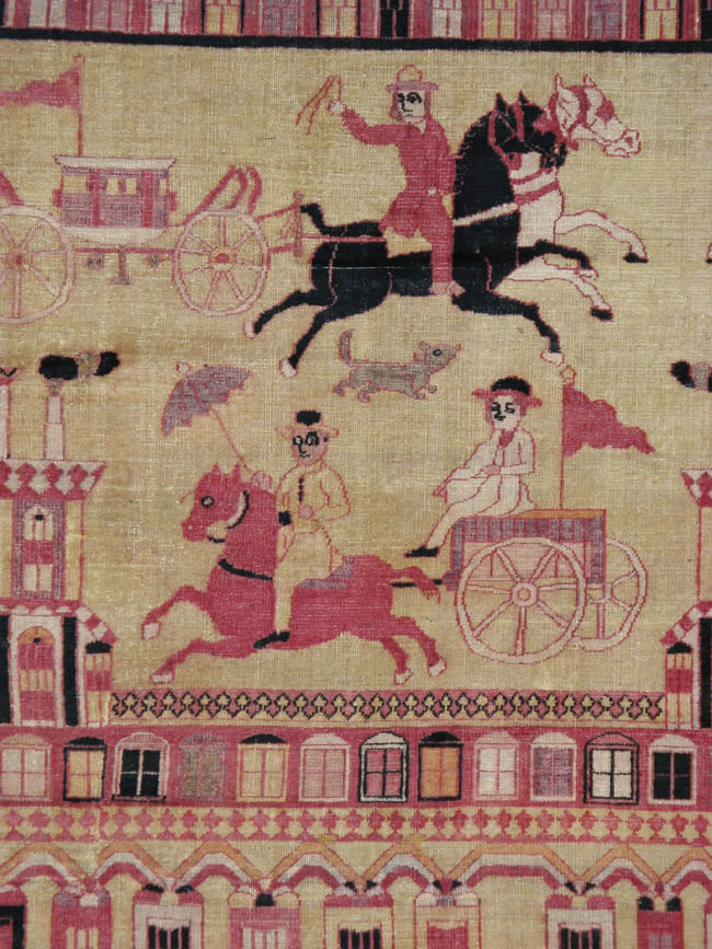 Antique Persian Dorokhsh Pictorial Carpet, No.20362 - Galerie Shabab