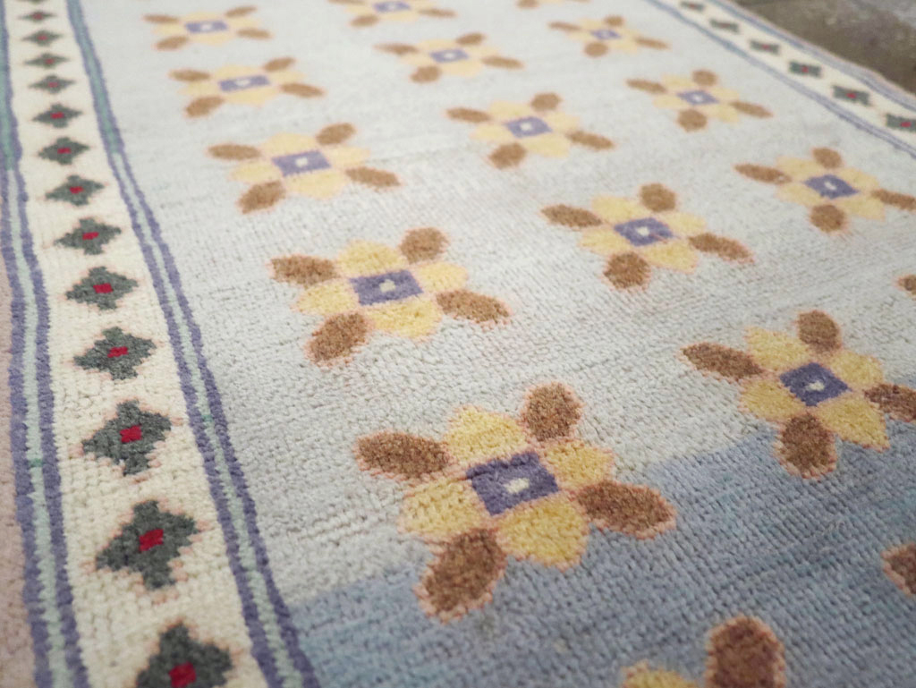 Vintage Persian Kashan Modernist Rug, No.20368 - Galerie Shabab