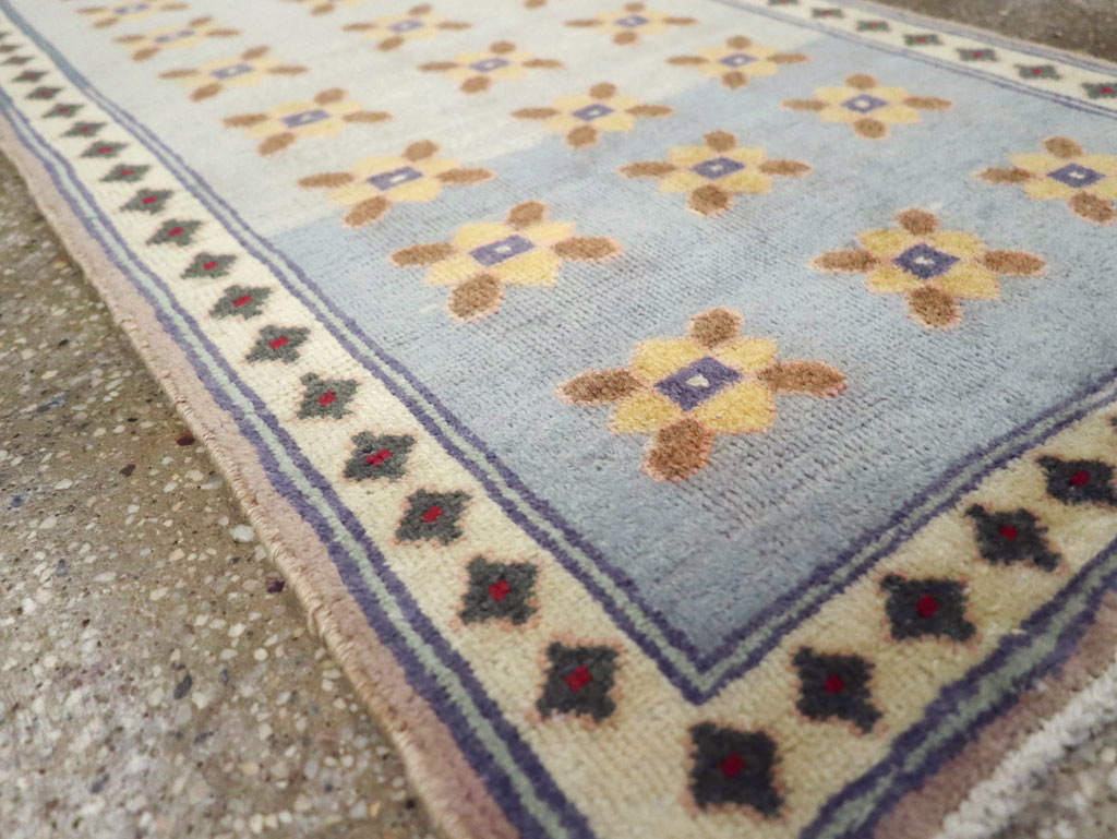 Vintage Persian Kashan Modernist Rug, No.20368 - Galerie Shabab