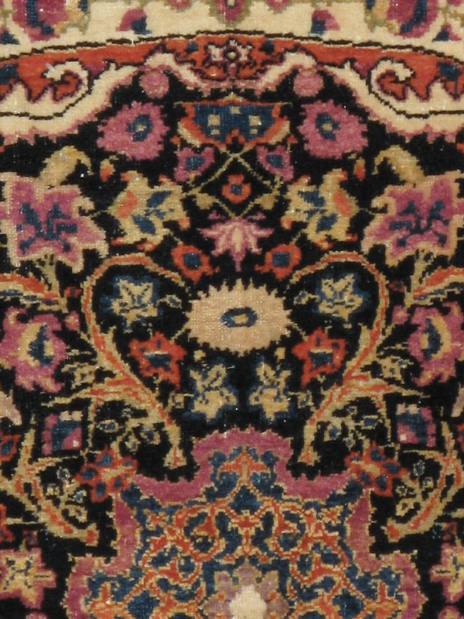 Antique Persian Tabriz Round Rug, No.20380 - Galerie Shabab