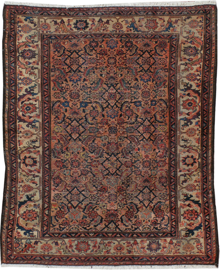 Antique Malayer Square Rug, No.20457 - Galerie Shabab
