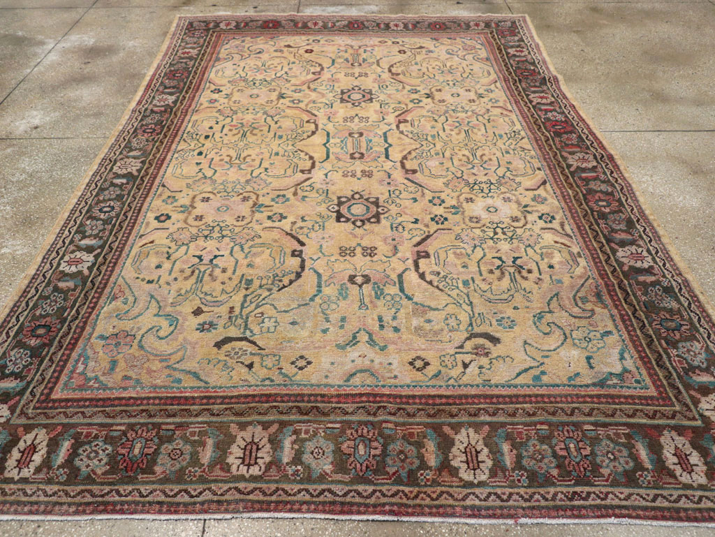 Antique Persian Mahal Small Room Size Carpet, No.20461 - Galerie Shabab