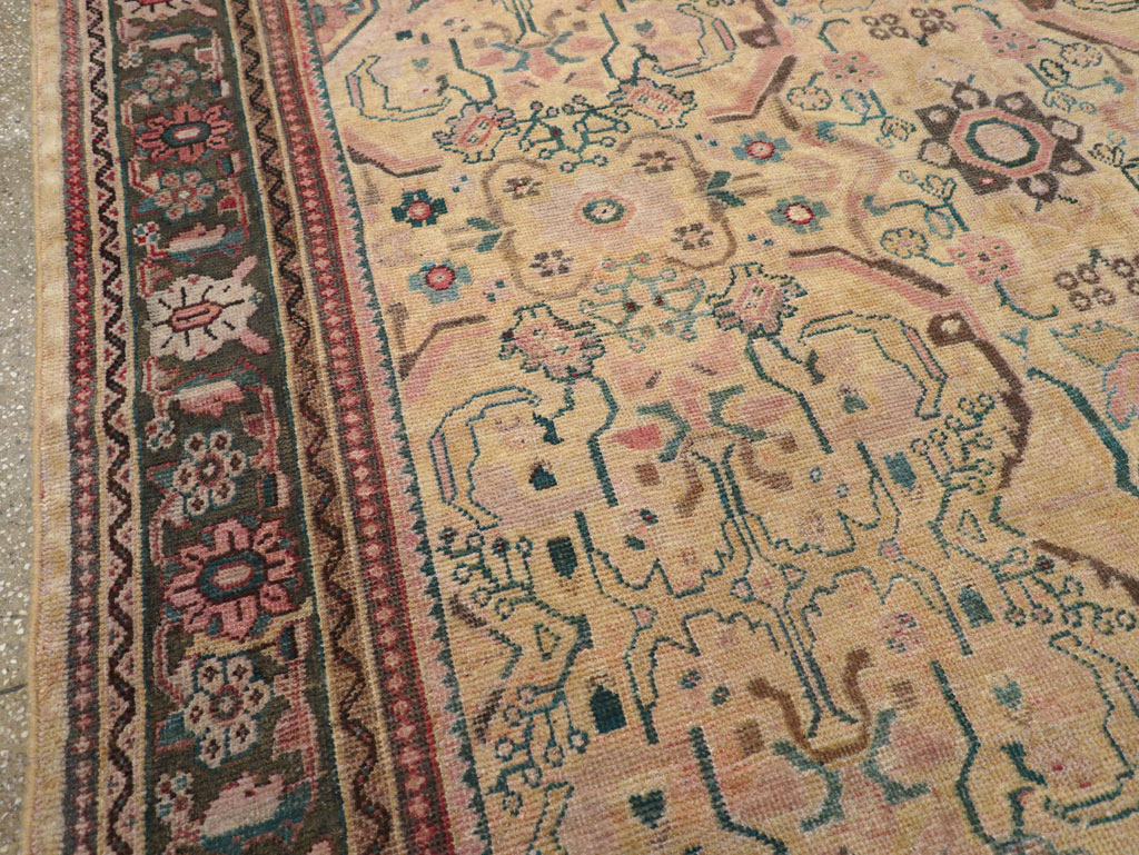 Antique Persian Mahal Small Room Size Carpet, No.20461 - Galerie Shabab