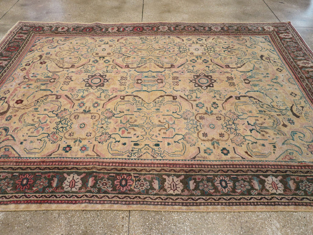 Antique Persian Mahal Small Room Size Carpet, No.20461 - Galerie Shabab