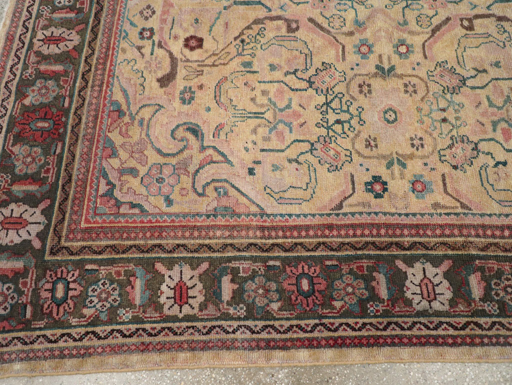Antique Persian Mahal Small Room Size Carpet, No.20461 - Galerie Shabab