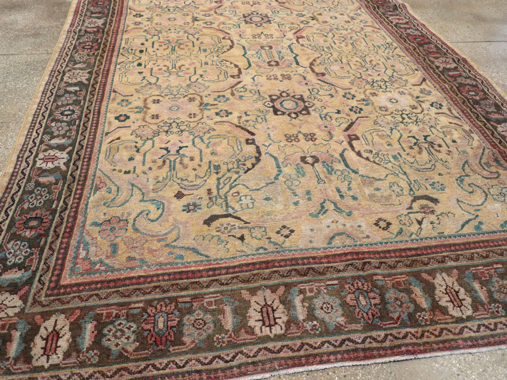 Antique Persian Mahal Small Room Size Carpet, No.20461 - Galerie Shabab