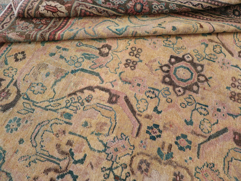 Antique Persian Mahal Small Room Size Carpet, No.20461 - Galerie Shabab