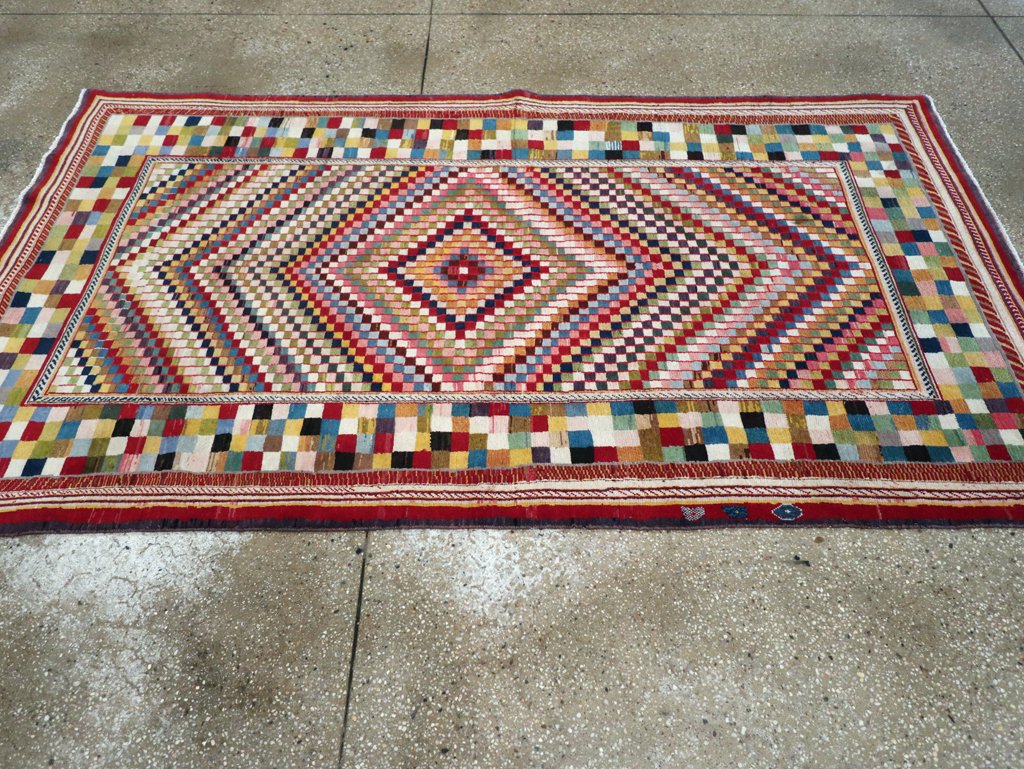 Vintage Persian Kashan Deco Rug, No.20477 - Galerie Shabab